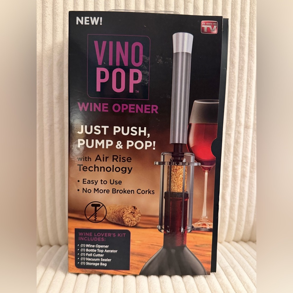 Vino Pop Wine Opener with Air Rise Technology